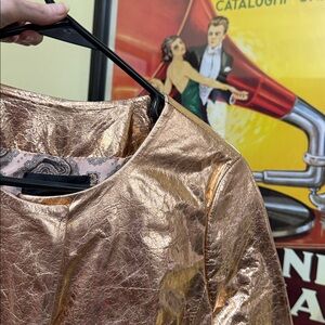 WOW POSHMARK - Authentic J.CREW Rose Gold Leather Jacket